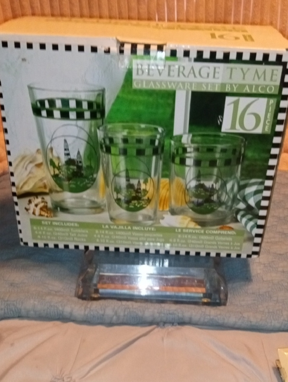 Beverage Tyme Green Glassware Set by Alco - 16 Piece